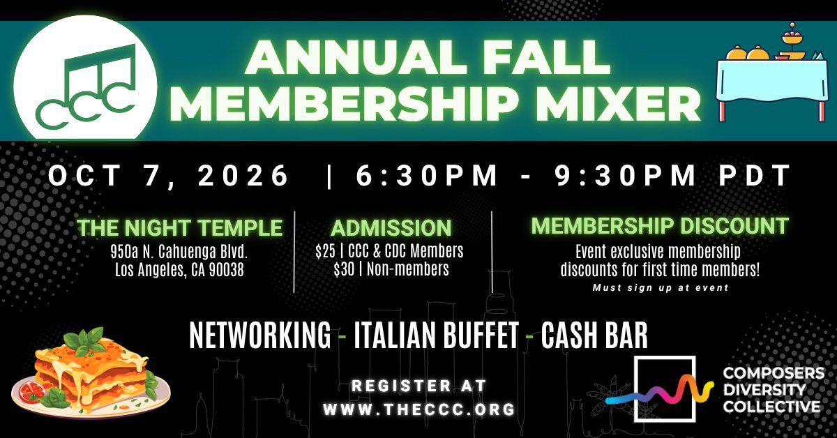 "Annual Fall Membership Mixer"